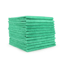 Load image into Gallery viewer, Green Microfiber Cloths- 16x16 - 12 / Pack