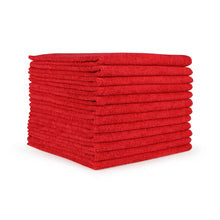 Load image into Gallery viewer, Red Microfiber Cloths- 16x16 - 12 / Pack