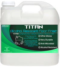 Load image into Gallery viewer, Arkad Titan Alcohol Resistant Floor Finish - 2.5 Gal. 2 / Cs