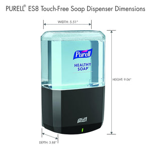 PURELL® ES8 Soap Dispenser Graphite Touch-Free Dispenser for PURELL® ES8 1200 mL HEALTHY SOAP® Refills
