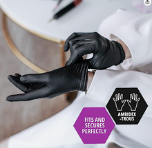 Load image into Gallery viewer, Black Nitrile Gloves- Case of 20 boxes; 50 pieces per box
