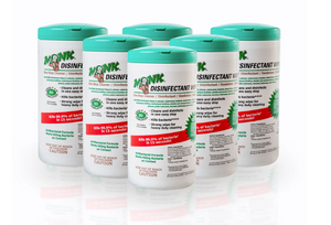Monk Disinfectant Wipes - 6 Canisters/ Case